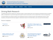 Tablet Screenshot of mathinstitutes.org